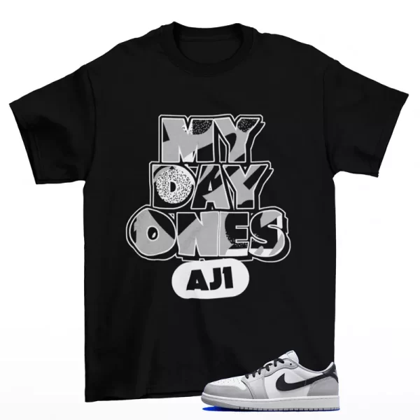 Day One Shirt Black to Match Jordan 1 Low OG Barons CZ0790-110 Jezsport.com