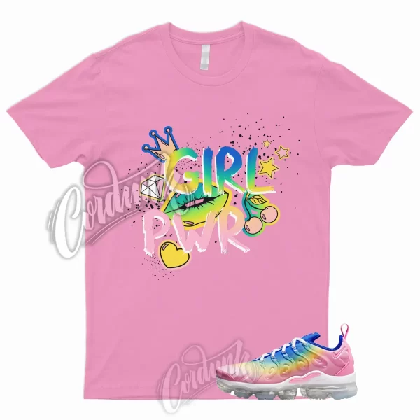 PWR T Shirt to Match Air VaporMax Plus Rainbow Pink Spell Citron Pulse Spring Jezsport.com