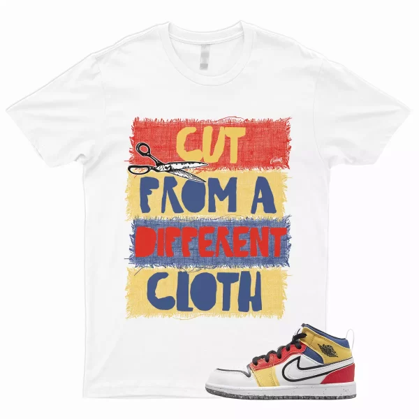 CUT T Shirt to Match 1 Mid GS Multicolor Picante Red French Blue Topaz Gold SE Jezsport.com