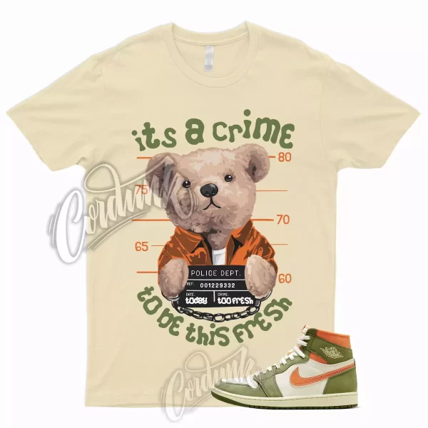 CRIME T Shirt for 1 High Celadon Sky J Light Olive Bright Mandarin Coconut Milk Jezsport.com