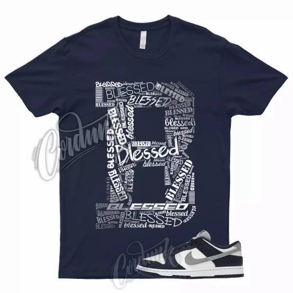 BLESSED Shirt to Match Dunk Low Summit White Midnight Navy Midnight Smoke Grey 1 Jezsport.com