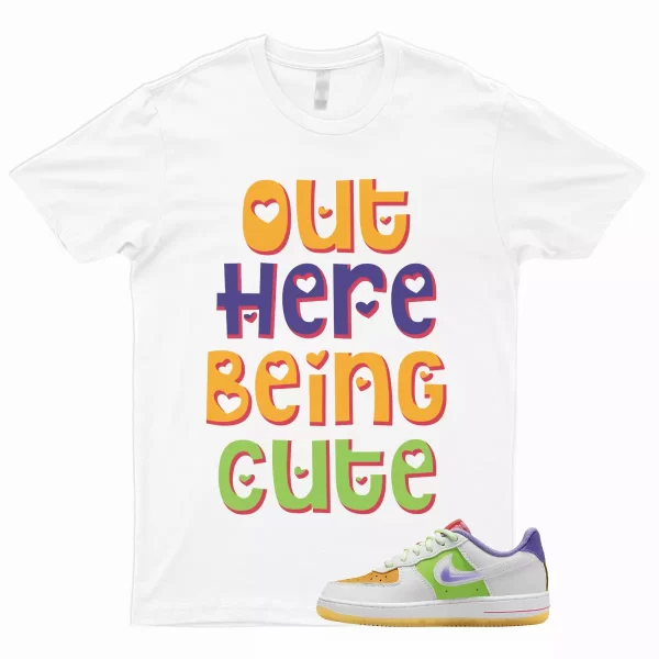 CUTE T Shirt to Match Air Force 1 Low GS White Multicolor Space Purple Sundial Jezsport.com