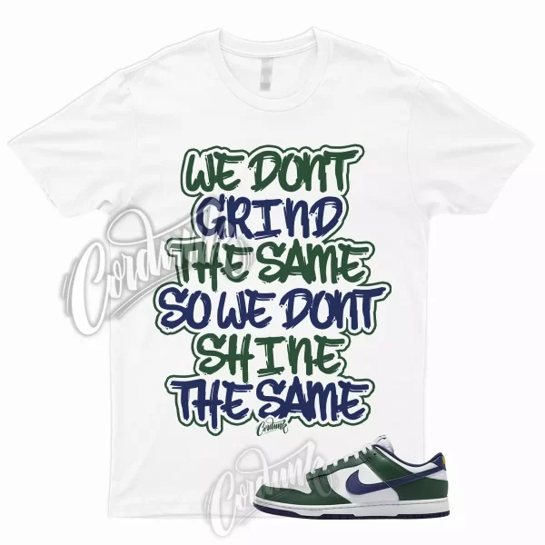 GRIND T Shirt for Dunk Low Fir Midnight Navy White University Gold Green Mid 1 Jezsport.com