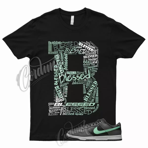 BLESSED T Shirt to Match Dunk Low Retro Green Glow Dark Grey Shadow Lime Jezsport.com