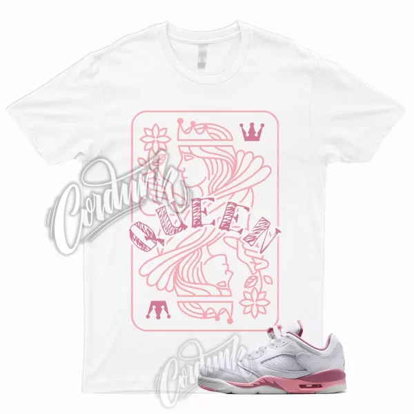 QUEEN T Shirt to Match 5 Low GS Desert Berry Coral Chalk Pink Dunk Low Mid 1 Jezsport.com