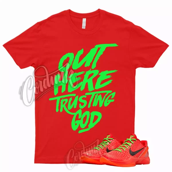 TG T Shirt to Match 6 Christmas Bright Crimson Red Electric Green Neon Reverse Jezsport.com