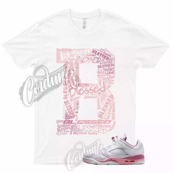 BLESSED T Shirt to Match 5 Low GS Desert Berry Coral Chalk Pink Dunk Low Mid 1 Jezsport.com