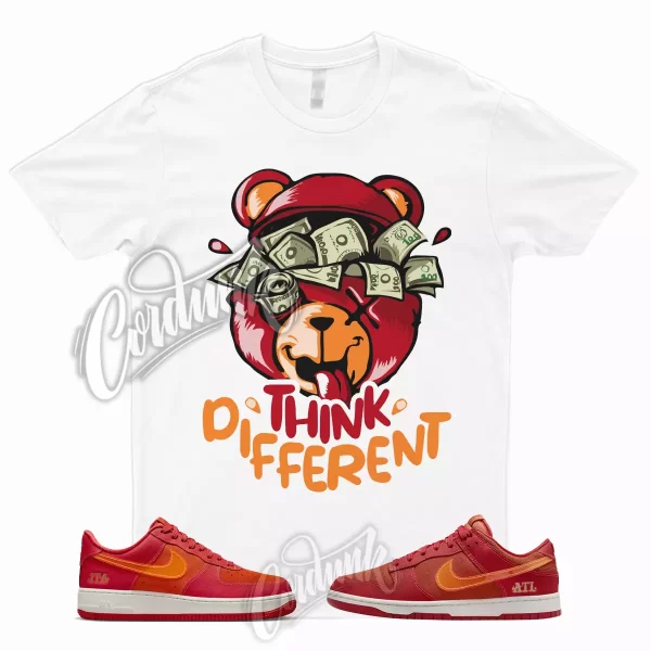 THINK T Shirt for Dunk Low ATL University Red Bright Crimson Atlanta Air Force 1 Jezsport.com