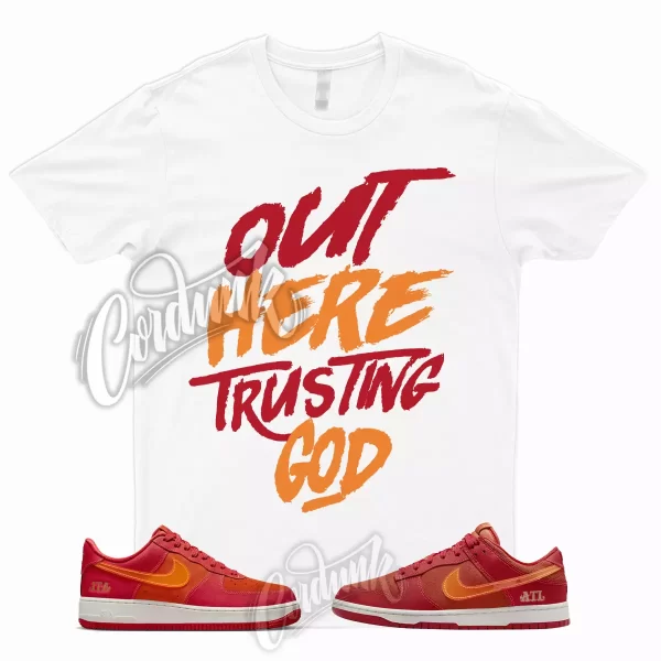 TG T Shirt for Dunk Low ATL University Red Bright Crimson Atlanta Air Force 1 Jezsport.com