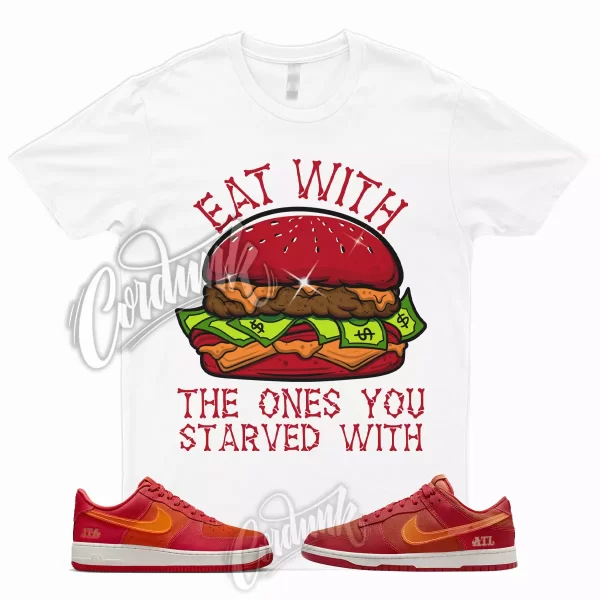 EAT T Shirt for Dunk Low ATL University Red Bright Crimson Atlanta Air Force 1 Jezsport.com