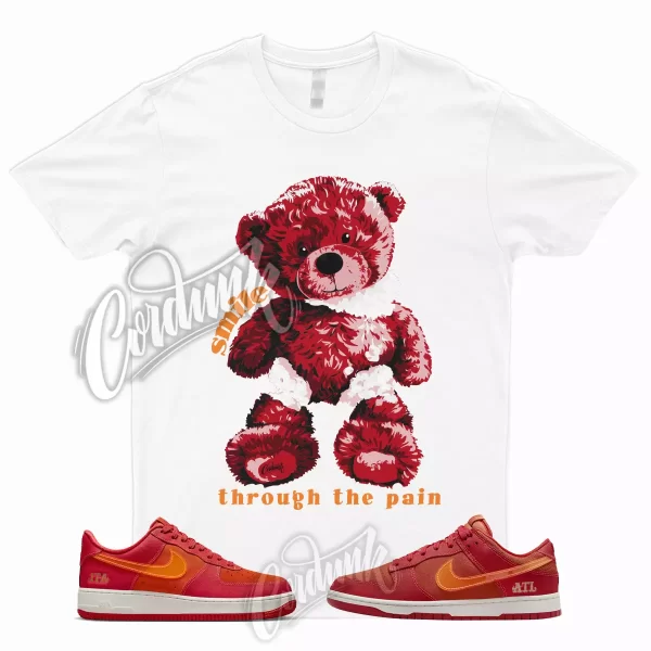 SMILE T Shirt for Dunk Low ATL University Red Bright Crimson Atlanta Air Force 1 Jezsport.com