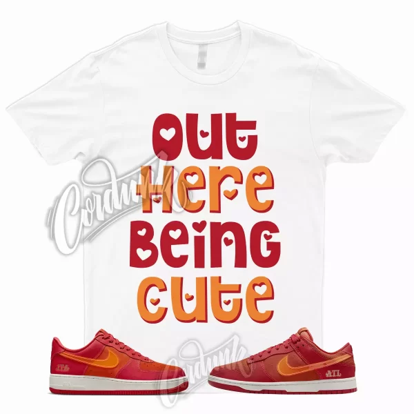 CUTE T Shirt for Dunk Low ATL University Red Bright Crimson Atlanta Air Force 1 Jezsport.com