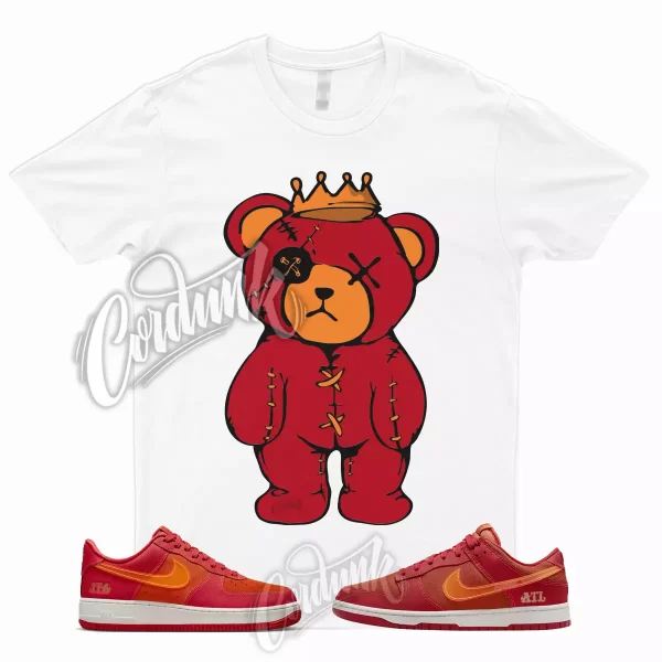 CROWN T Shirt for Dunk Low ATL University Red Bright Crimson Atlanta Air Force 1 Jezsport.com