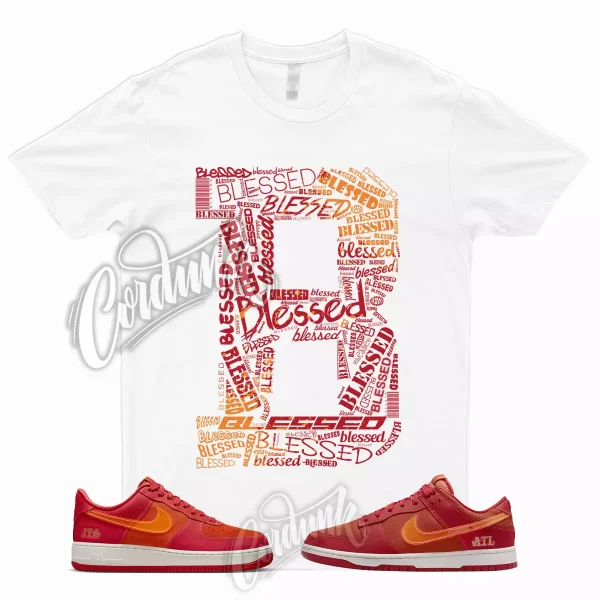 BLESSED Shirt for Dunk Low ATL University Red Bright Crimson Atlanta Air Force 1 Jezsport.com