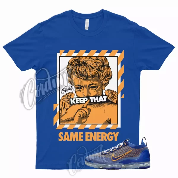 ENERGY T Shirt for Vapormax Flyknit 2021 Game Royal Blue Vivid Orange Knicks 1 Jezsport.com