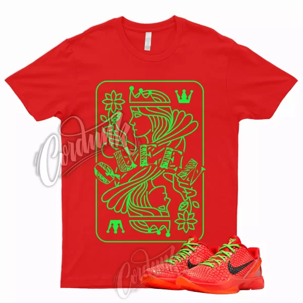 QUEEN Shirt to Match 6 Christmas Bright Crimson Red Electric Green Neon Reverse Jezsport.com