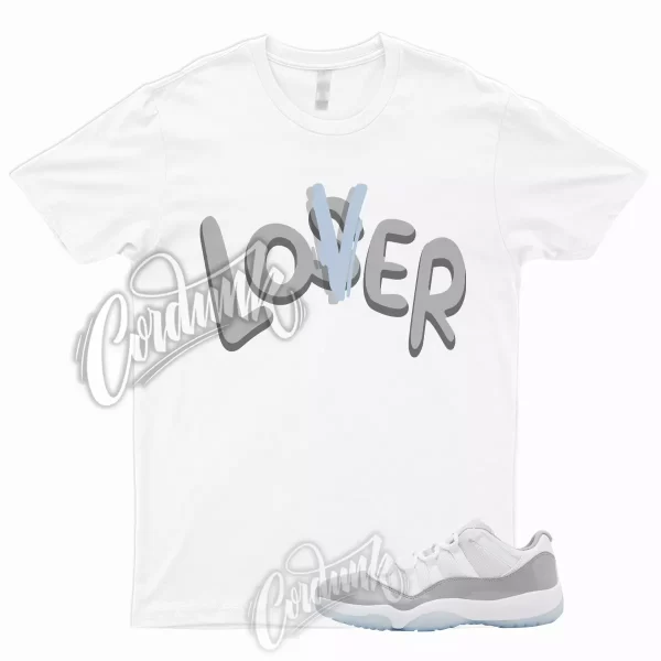 LOVER T Shirt to Match 11 Low Cement Grey White University Blue Cool Gray 1 5 Jezsport.com