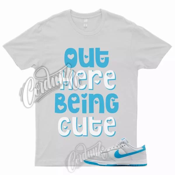 CUTE T Shirt to Match Dunk Low Pure Platinum Blue Lightning Light Bone Grey 1 Jezsport.com