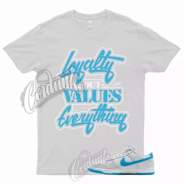 LYLTY T Shirt to Match Dunk Low Pure Platinum Blue Lightning Light Bone Grey 1 Jezsport.com