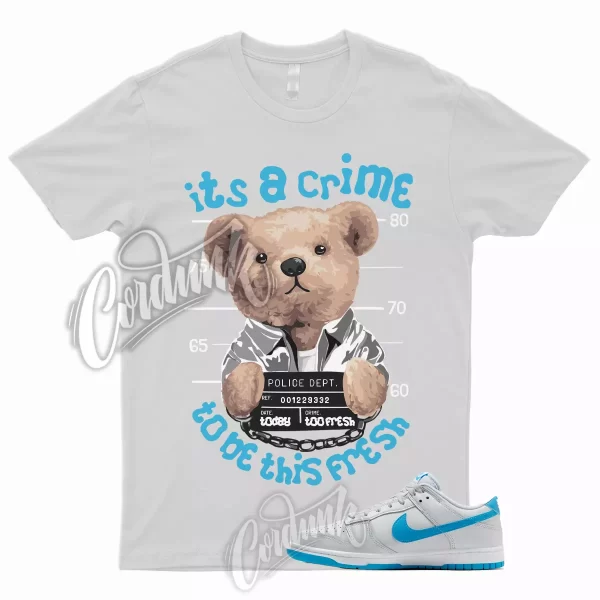 CRIME T Shirt to Match Dunk Low Pure Platinum Blue Lightning Light Bone Grey 1 Jezsport.com