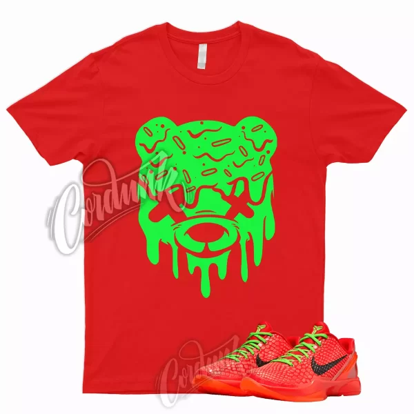 DRIPPY Shirt to Match 6 Christmas Bright Crimson Red Electric Green Neon Reverse Jezsport.com