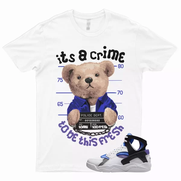 CRIME Shirt to Match Air Flight Huarache OG Varsity Purple Royal Blue Menta Dunk Jezsport.com