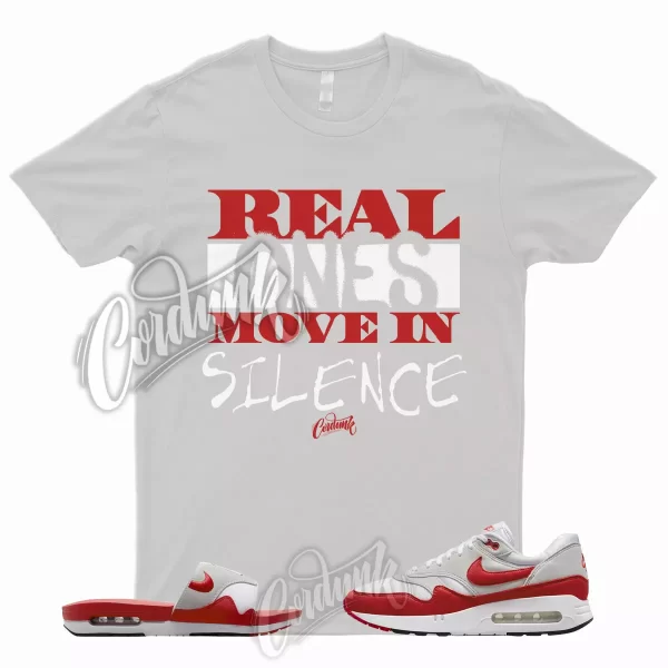 R1 T Shirt to Match Air Max 1 '86 OG Big Bubble University Red Slide Sport Grey Jezsport.com