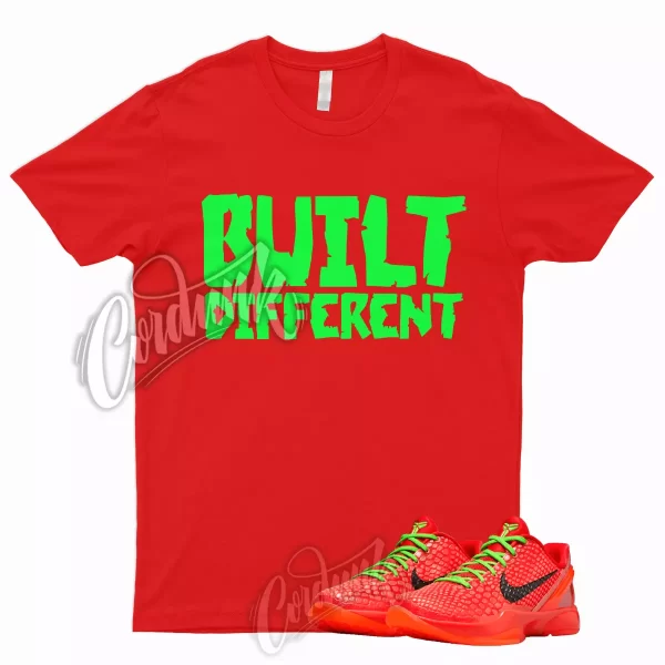 BUILT Shirt to Match 6 Christmas Bright Crimson Red Electric Green Neon Reverse Jezsport.com