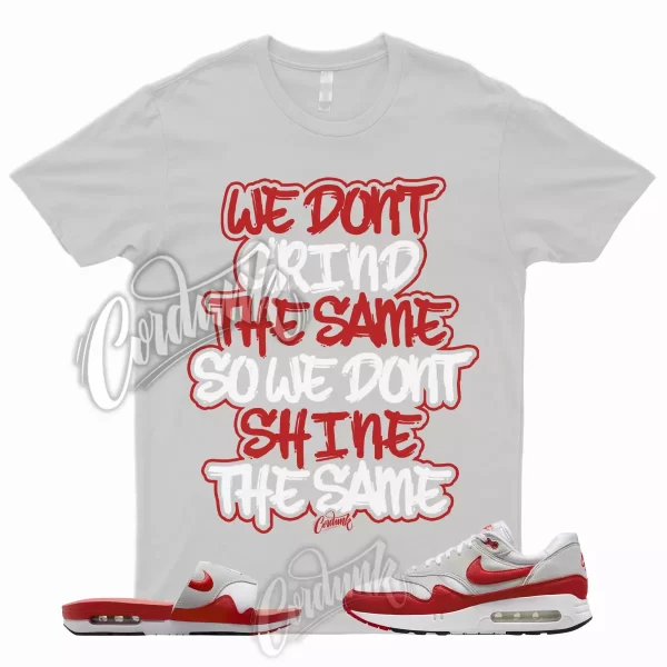 GRIND Shirt to Match Air Max 1 '86 OG Big Bubble University Red Slide Sport Grey Jezsport.com