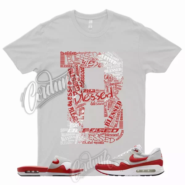 BLESS Shirt to Match Air Max 1 '86 OG Big Bubble University Red Slide Sport Grey Jezsport.com