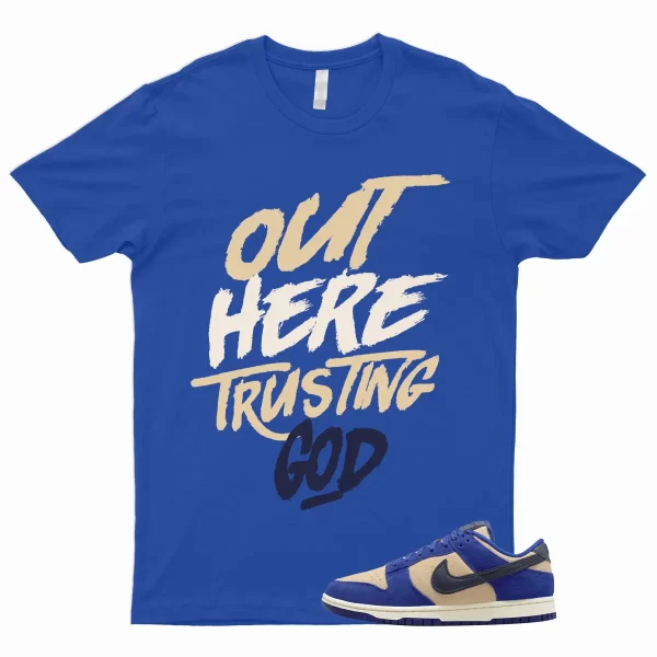 TG T Shirt to Match Dunk Low Blue Suede Tan Cream Midnight Navy Royal 1 Bagel Jezsport.com