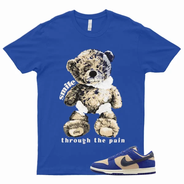 SMILE T Shirt to Match Dunk Low Blue Suede Tan Cream Midnight Navy Royal 1 Bagel Jezsport.com