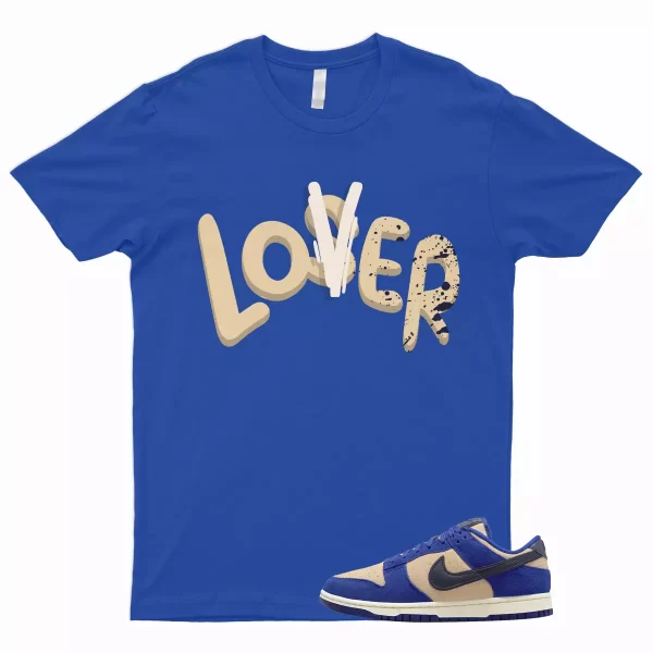 LOVER T Shirt to Match Dunk Low Blue Suede Tan Cream Midnight Navy Royal 1 Bagel Jezsport.com