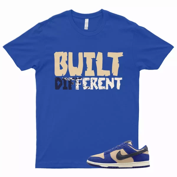 BUILT T Shirt to Match Dunk Low Blue Suede Tan Cream Midnight Navy Royal 1 Bagel Jezsport.com