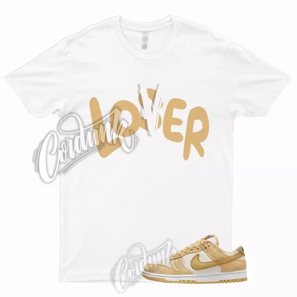 LOVER T Shirt to Match Dunk Low WMNS Gold Suede Celestial Wheat Midnight Navy 1 Jezsport.com