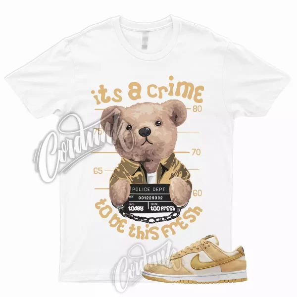 CRIME T Shirt to Match Dunk Low WMNS Gold Suede Celestial Wheat Midnight Navy 1 Jezsport.com