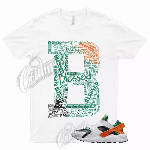 BLESSED Shirt to Match Air Huarache Miami Orange Stadium Green Safety Hurricanes Jezsport.com