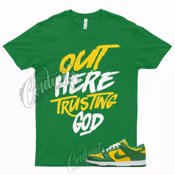 TG T Shirt to Match Dunk Low Brazil Green Pine Varsity Maize Yellow Reverse 1 Jezsport.com