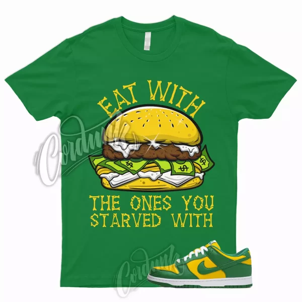 EAT T Shirt to Match Dunk Low Brazil Green Pine Varsity Maize Yellow Reverse 1 Jezsport.com