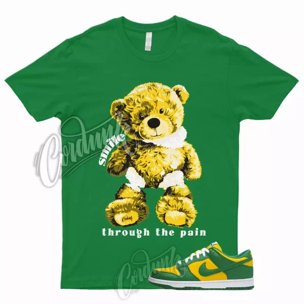 SMILE T Shirt to Match Dunk Low Brazil Green Pine Varsity Maize Yellow Reverse 1 Jezsport.com