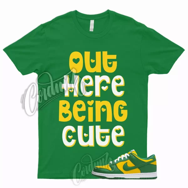 CUTE T Shirt to Match Dunk Low Brazil Green Pine Varsity Maize Yellow Reverse 1 Jezsport.com