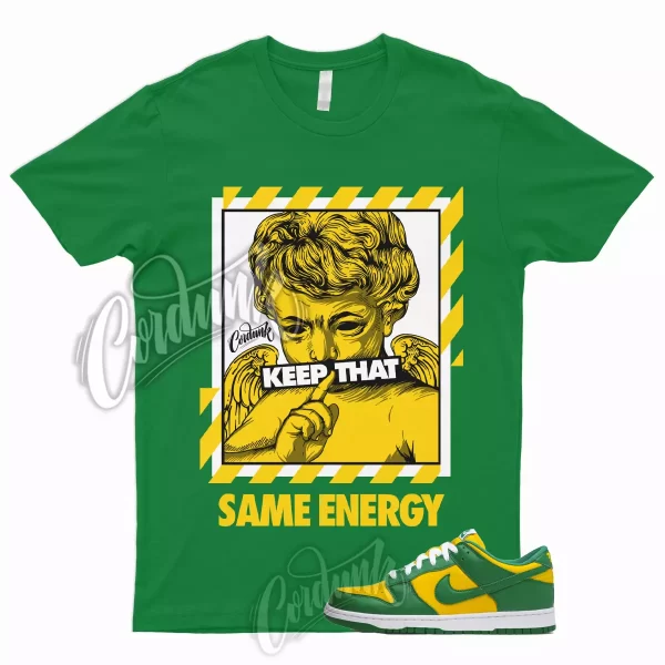 ENERGY Shirt to Match Dunk Low Brazil Green Pine Varsity Maize Yellow Reverse 1 Jezsport.com