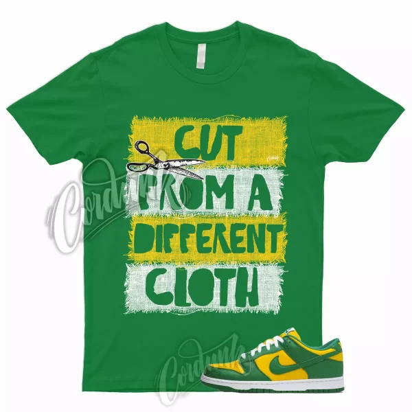 CUT T Shirt to Match Dunk Low Brazil Green Pine Varsity Maize Yellow Reverse 1 Jezsport.com