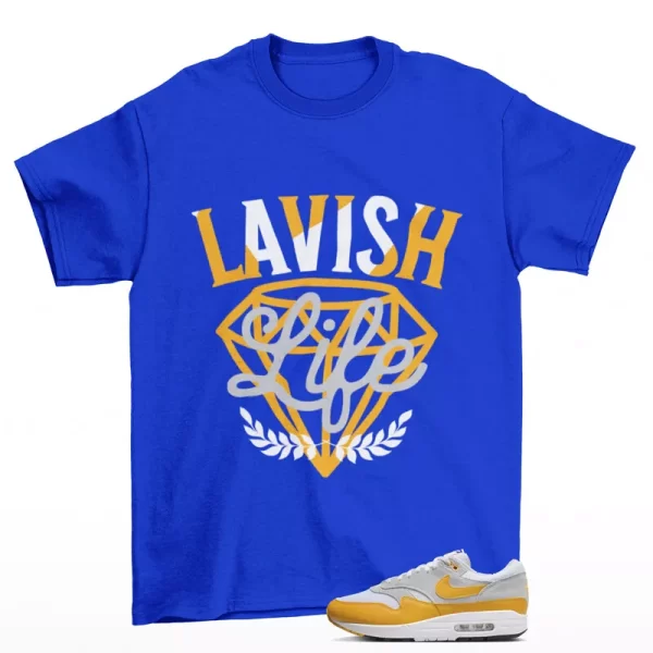 Lavish Sneaker Shirt Blue to Match Air Max 1 University Gold FZ5808-100 Jezsport.com