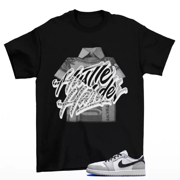 Hustle Sneaker Shirt Black to Match Jordan 1 Low OG Barons CZ0790-110 Jezsport.com