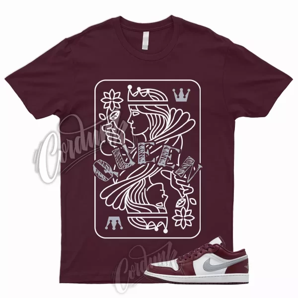 QUEEN T Shirt to Match 1 Low Bordeaux Maroon Cherrywood Red White Cement Grey 6 Jezsport.com