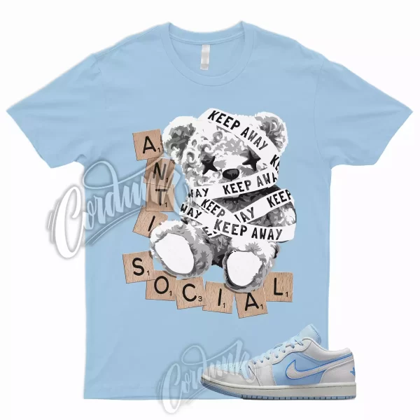 ANTI T Shirt to Match 1 Low Reverse Ice Blue Sail Dark Powder Mid Dunk UNC WMNS Jezsport.com