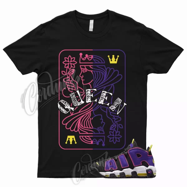 QUEEN T Shirt to Match Air More Uptempo '96 Court Purple Hyper Pink Multi Color Jezsport.com