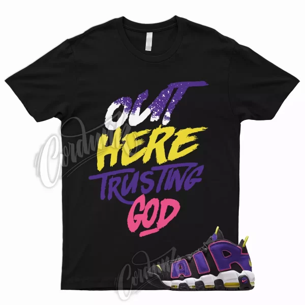 TG T Shirt to Match Air More Uptempo '96 Court Purple Hyper Pink Multi Color LA Jezsport.com