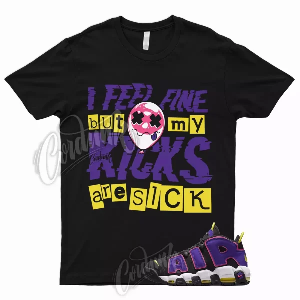 SICK T Shirt to Match Air More Uptempo '96 Court Purple Hyper Pink Multi Color Jezsport.com